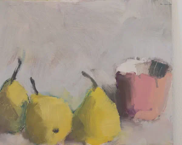 Three pears and pink cup II